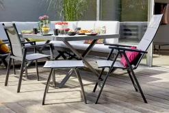 OUTDOOR Gartenhocker grau