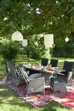 OUTDOOR Gartenhocker grau