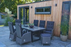 OUTDOOR Gartenhocker grau