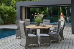 OUTDOOR Gartenhocker grau