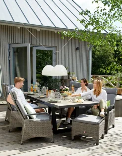 OUTDOOR Gartenhocker grau