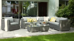 OUTDOOR Gartenhocker grau