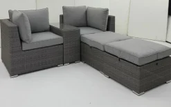 OUTDOOR Gartenhocker grau