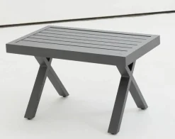 OUTDOOR Gartenhocker/Beistelltisch grau