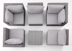 OUTDOOR Gartenhocker/Couchtischelement grau