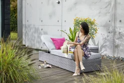 OUTDOOR Gartenliege Einzelelement grau