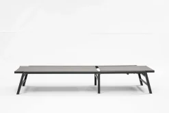 OUTDOOR Gartenliege Klappbar grausilberfarben