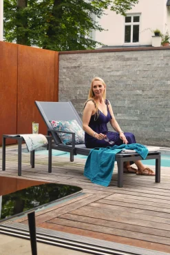 OUTDOOR Gartenliege/Sonnenliege Alu grau