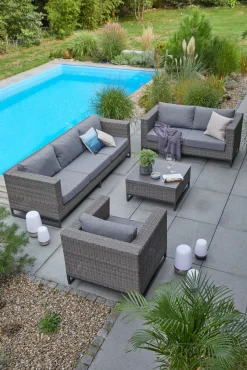 OUTDOOR Gartenlounge 2- Sitzer braungrau