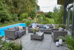 OUTDOOR Gartenlounge 2- Sitzer braungrau
