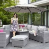OUTDOOR Gartenlounge Eckelement grau
