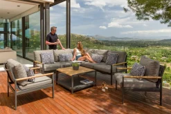 OUTDOOR Gartenlounge Eckgarnitur braun