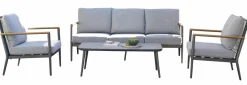 OUTDOOR Gartenlounge Set 4-teilig grau