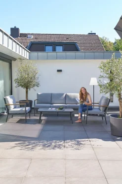 OUTDOOR Gartenlounge Set 4-teilig grau