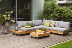 OUTDOOR Gartenlounge Set Teak massiv braun