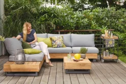OUTDOOR Gartenlounge Set Teak massiv braun