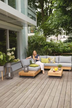 OUTDOOR Gartenlounge Set Teak massiv braun