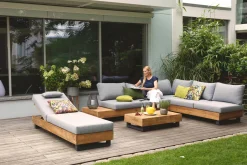 OUTDOOR Gartenlounge Set Teak massiv braun