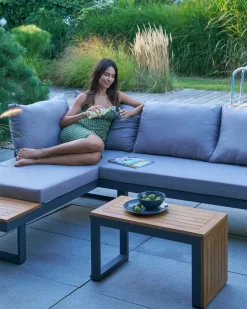 OUTDOOR Gartenlounge variabel stellbar braungrau