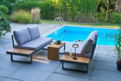 OUTDOOR Gartenlounge variabel stellbar braungrau