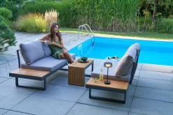 OUTDOOR Gartenlounge variabel stellbar braungrau