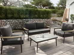 OUTDOOR Gartenlounge-Set 4 tlg. grau