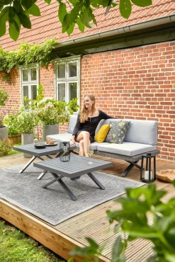 OUTDOOR Gartenmöbel Beistelltisch-Set grau