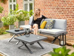 OUTDOOR Gartenmöbel Beistelltisch-Set grau