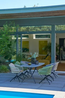 OUTDOOR Gartensessel drehbar Rope grau