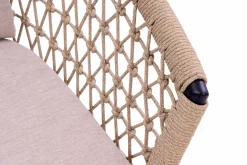 OUTDOOR Gartensessel drehbar Rope beigegrau