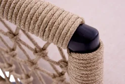 OUTDOOR Gartensessel drehbar Rope beigegrau