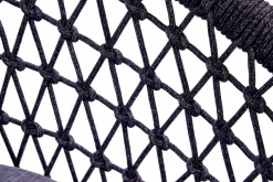 OUTDOOR Gartensessel drehbar Rope grau