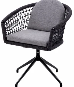 OUTDOOR Gartensessel drehbar Rope grau