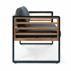 OUTDOOR Garten-Set 4 tlg. schwarzgraubraun