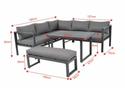 OUTDOOR Garten-Set grau