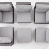 OUTDOOR Gartensofa Eckelement grau