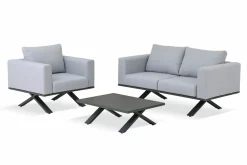 OUTDOOR Gartensofa grauweiß