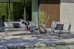 OUTDOOR Gartensofa links grau