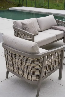 OUTDOOR Gartensofa-Set 5 tlg. braungrau