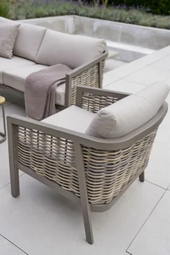 OUTDOOR Gartensofa-Set 5 tlg. braungrau