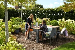 OUTDOOR Gartenstuhl Alu/Teak grau