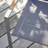 OUTDOOR Gartenstuhl Edelstahl/Teak grau