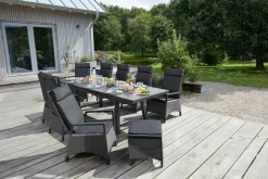 OUTDOOR Gartentisch ausziehbar Keramik grau