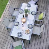 OUTDOOR Gartentisch ausziehbar 3D Glas grau