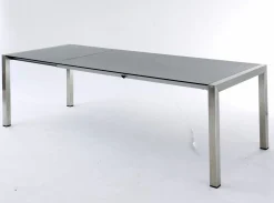 OUTDOOR Gartentisch ausziehbar HPL grausilberfarben