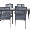 OUTDOOR Garten-Tischgruppe 7-teilig grau