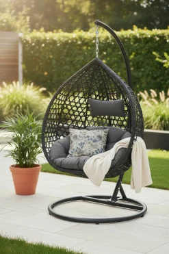 OUTDOOR Hängesessel schwarzgrau