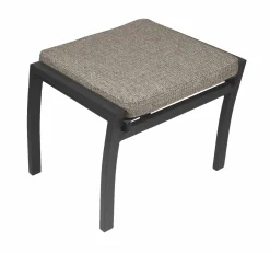 OUTDOOR Hocker silberfarbengrauschwarzbraun