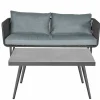 OUTDOOR Lounge-Set 4 tlg. grau