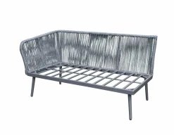 OUTDOOR Lounge-Set 3 tlg. grau